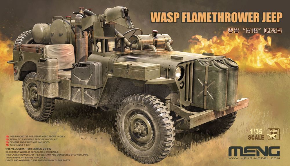 WASP Flamethrower Jeep - MENG-Model 1:35 WASP Flamethrower Jeep