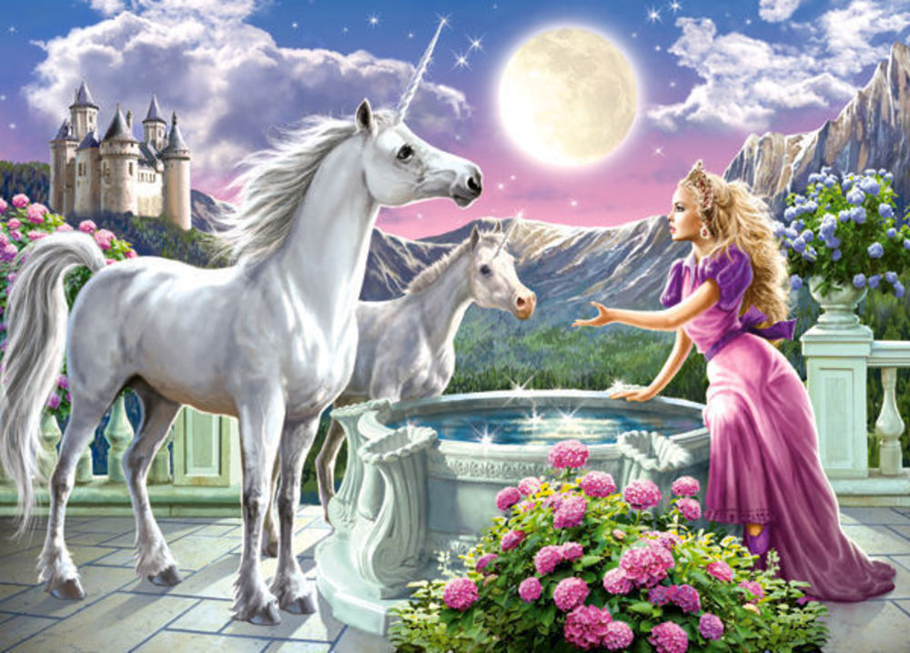Princess and her Unicorns,Puz - Castorland  Princess and her Unicorns,Puzzle 120 Tei