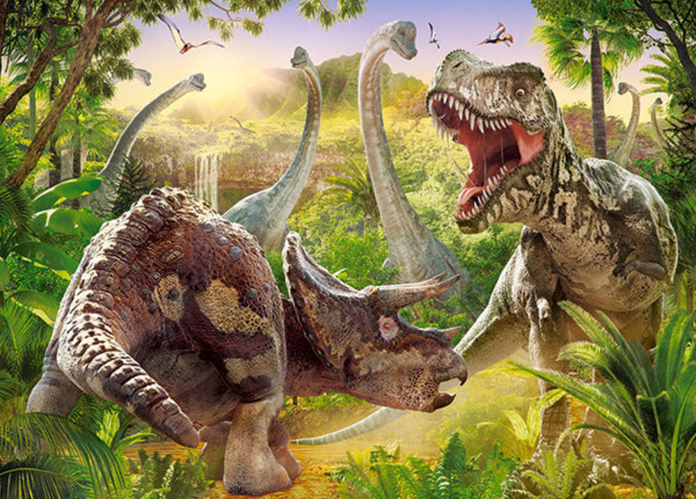 Dinosaur Battle, Puzzle 180 T - Castorland  Dinosaur Battle, Puzzle 180 Teile