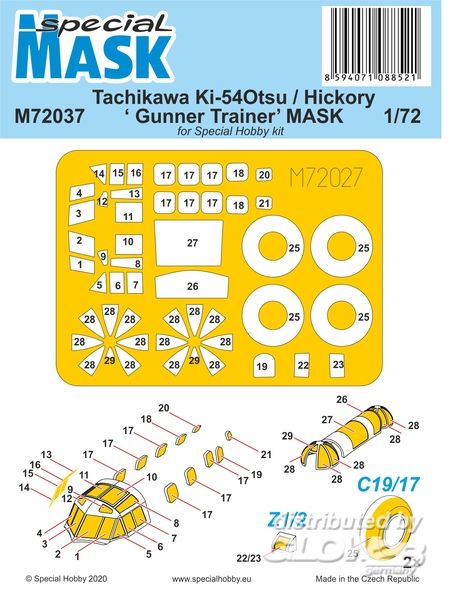 Tachikawa Ki-54Otsu / Hickory - Special Hobby 1:72 Tachikawa Ki-54Otsu / Hickory Gunner Trainer MASK