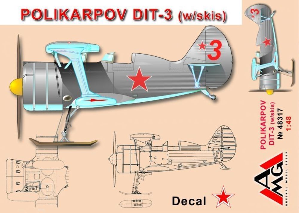 Polikarpov DIT-3 (w/skis) - AMG 1:48 Polikarpov DIT-3 (w/skis)