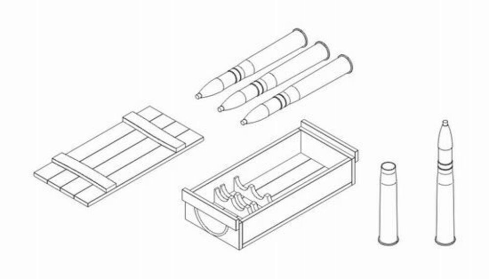 Munni-Box + Munition, 75 mm K - CMK  Munni-Box + Munition, 75 mm KwK 40L43