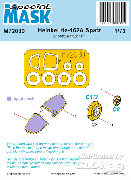 Heinkel He 162 MASK - Special Hobby 1:72 Heinkel He 162 MASK