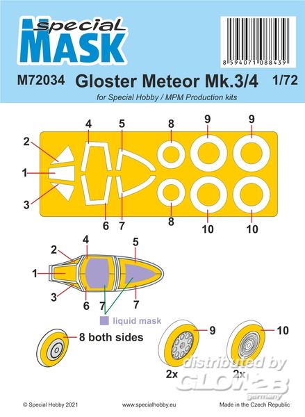 Gloster Meteor Mk.3/4 MASK - Special Hobby 1:72 Gloster Meteor Mk.3/4 MASK