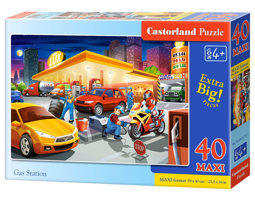 Gas Station, Puzzle 40 Teile - Castorland  Gas Station, Puzzle 40 Teile