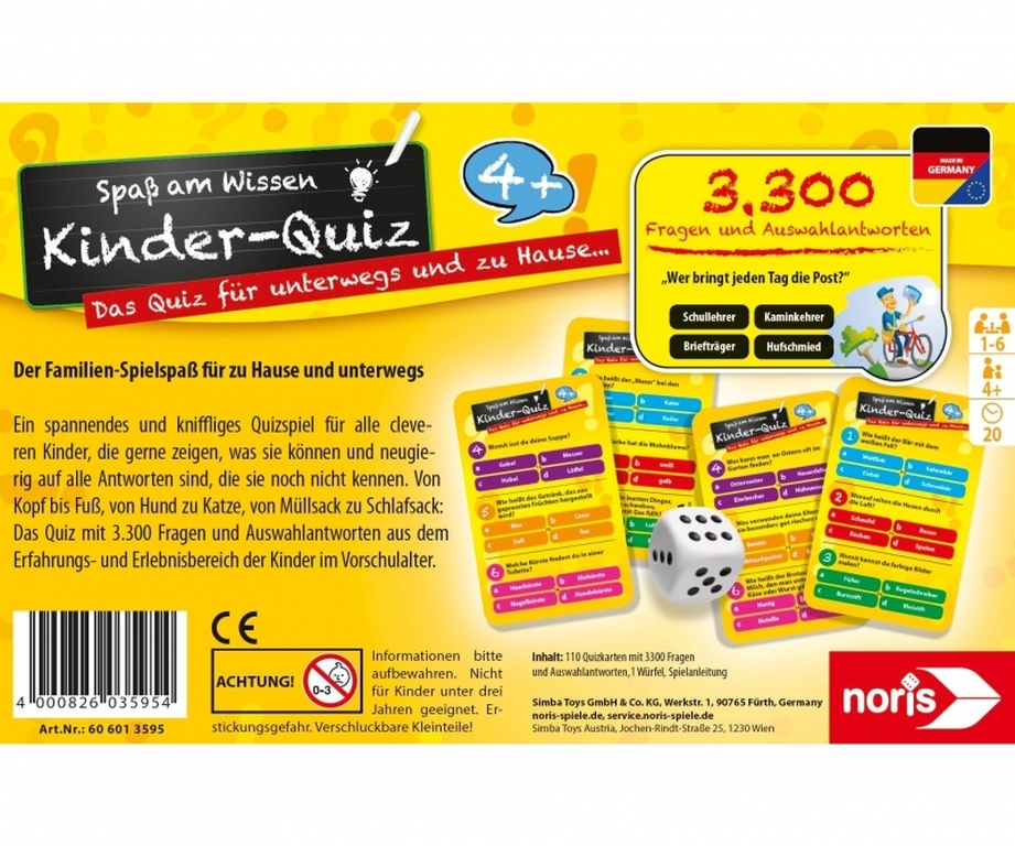 Noris Kinder Quiz 3300 Fr - Kinderquiz für schlaue Kids