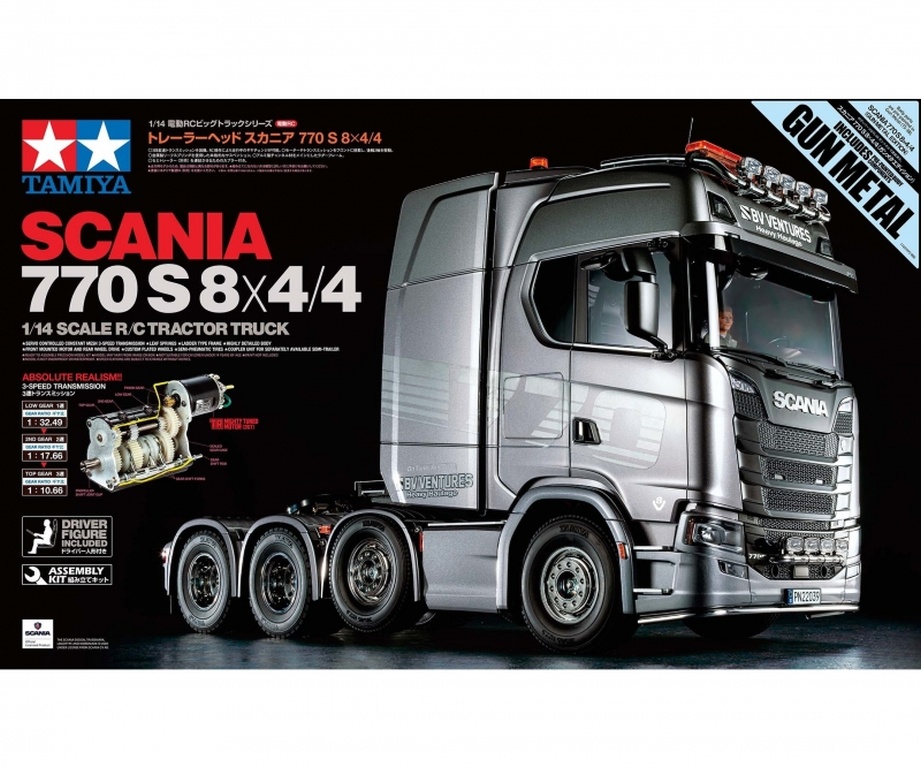 1:14 RC Scania 8x4/4 Gun Met.