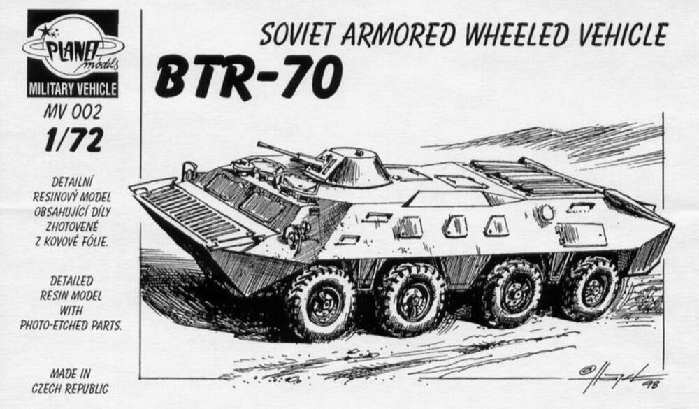 BTR-70 Arm. Vehicle, 4 Achser - Planet Models  BTR-70 Arm. Vehicle, 4 Achser 18 Resin, Fotoätzteile.