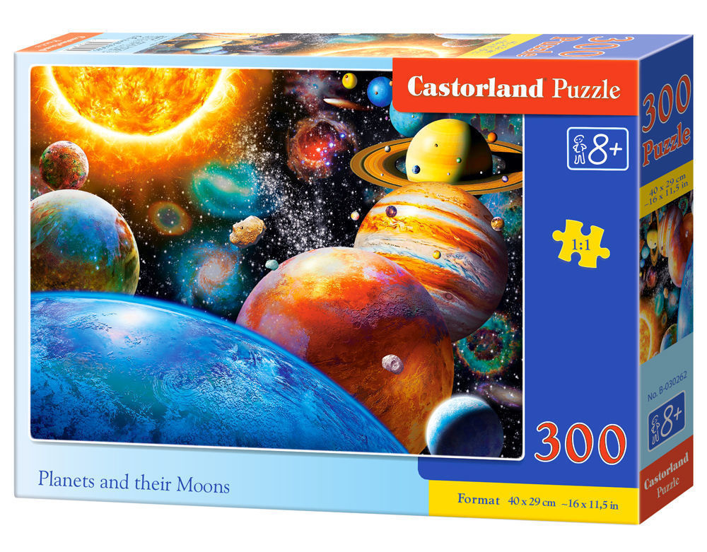 Planets and their Moons,Puzzl - Castorland  Planets and their Moons,Puzzle 300 Teile
