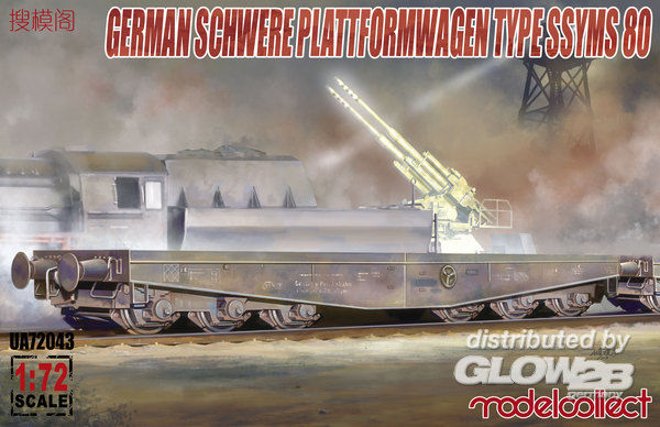 Germany Schwere Plattformwage - Modelcollect 1:72 Germany Schwere Plattformwagen type ssyms 80