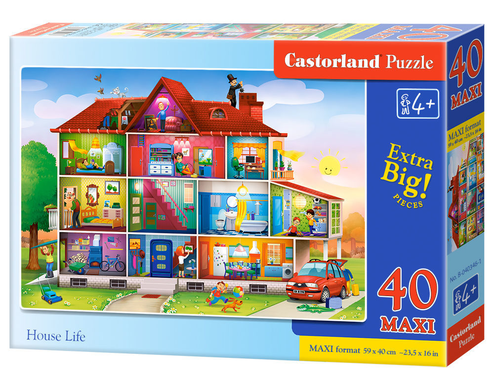 House Life, Puzzle 40 Teile - Castorland  House Life, Puzzle 40 Teile