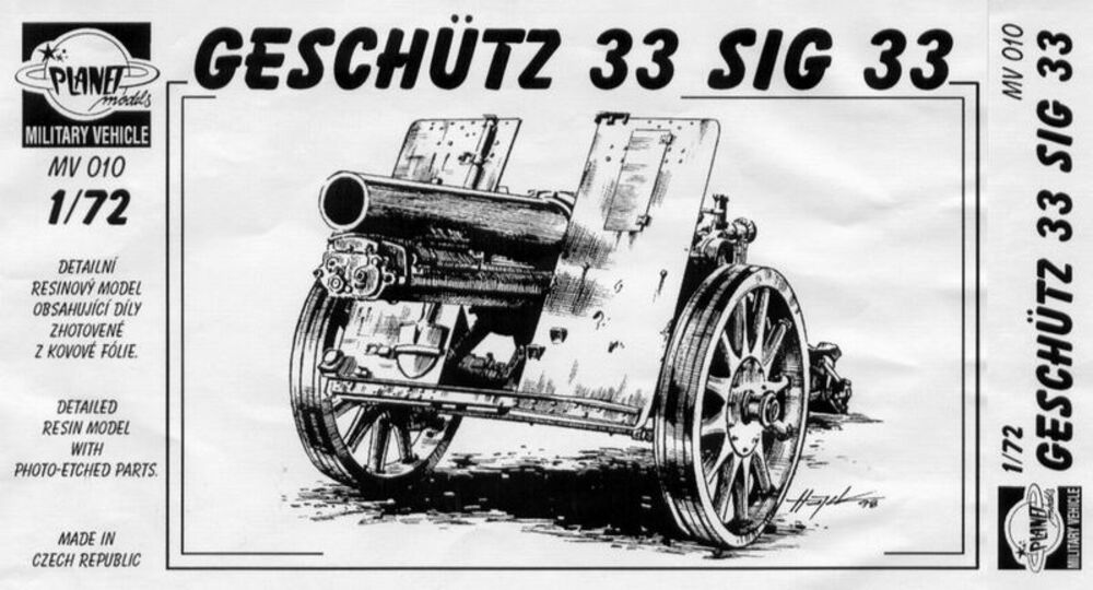 SiG 33, Schwere 15 cm infante - Planet Models  SiG 33, Schwere 15 cm infanterie Gesch. 33