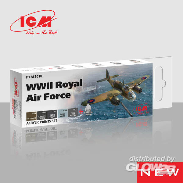 Acryl Farbset German Militär - ICM  Acrylic Paint Set for WWII Royal Air Force