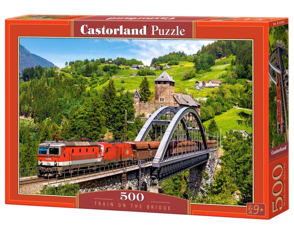 Castorland Puzzle 500T - Castorland  Train on the Bridge,Puzzle 500 Teile