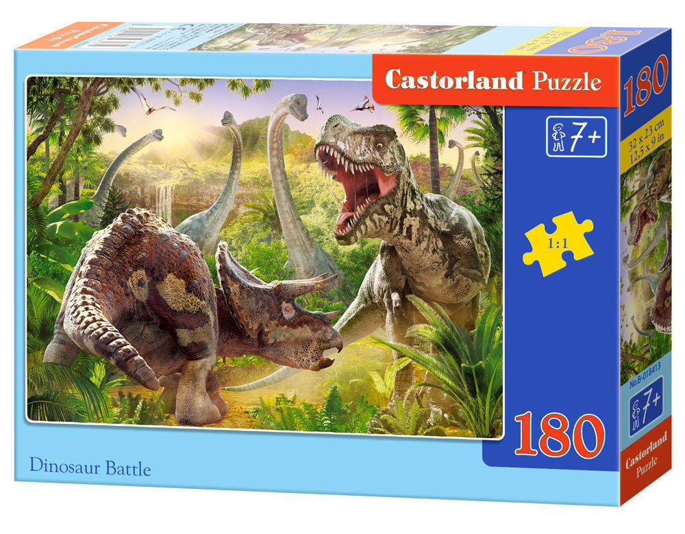 Dinosaur Battle, Puzzle 180 T - Castorland  Dinosaur Battle, Puzzle 180 Teile