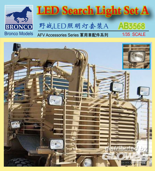 LED Search Light Set A. - Bronco Models 1:35 LED Search Light Set A.