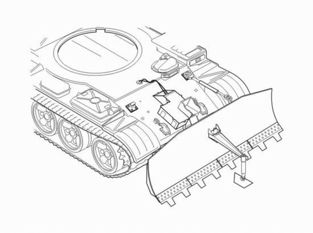 BTU-55 Dozer Blade, Detail Se - CMK  BTU-55 Dozer Blade, Detail Set für T-55, T-54, T-62