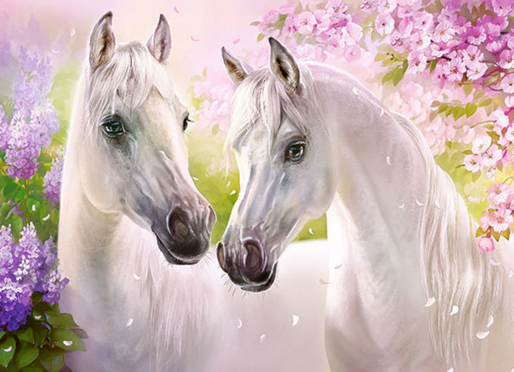 Romantic Horses, Puzzle 300 T - Castorland  Romantic Horses, Puzzle 300 Teile