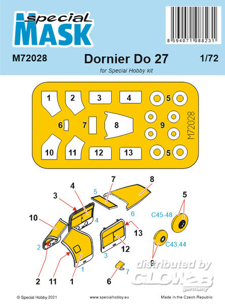 Dornier Do.27 Mask - Special Hobby 1:72 Dornier Do.27 Mask