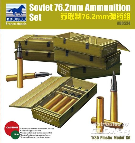 Soviet 76,2mm Ammunition Set - Bronco Models 1:35 Soviet 76,2mm Ammunition Set