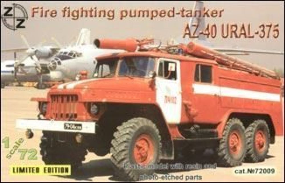 AZ-40 Ural-375 fire fighter - ZZ Modell 1:72 AZ-40 Ural-375 fire fighter