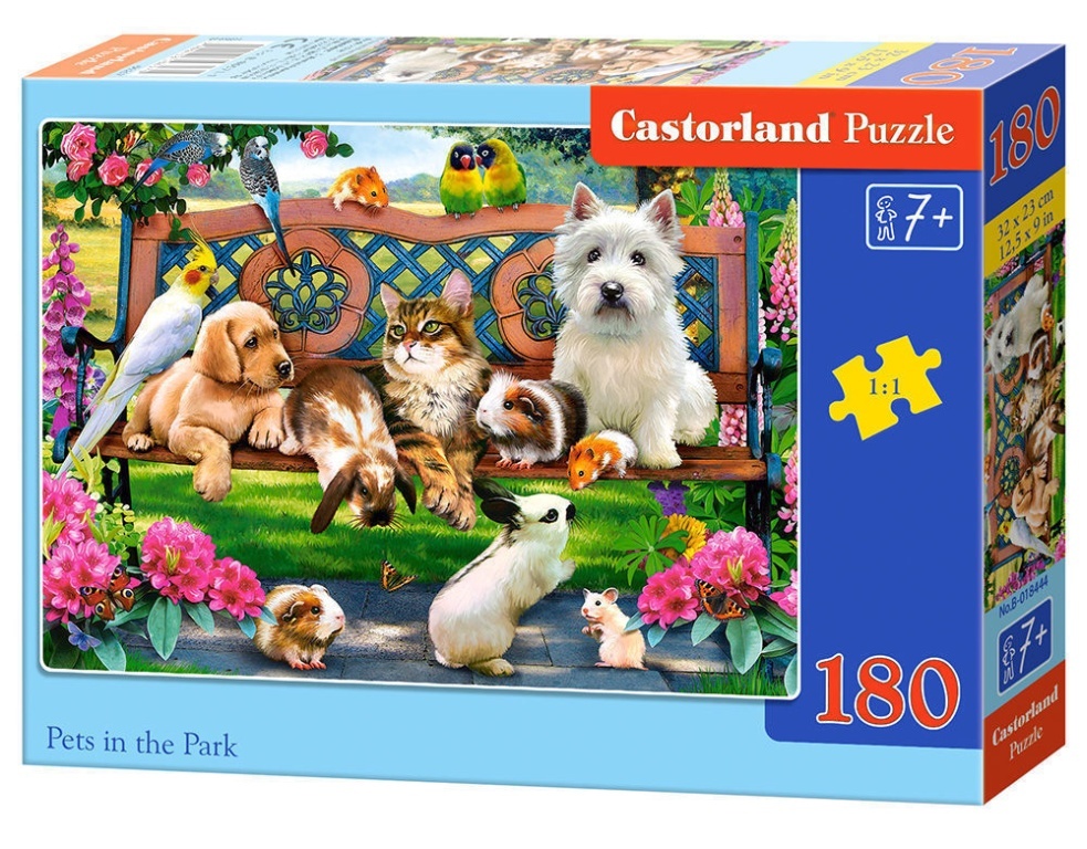 Pets in the Park, Puzzle 180 - Castorland  Pets in the Park, Puzzle 180 Teile