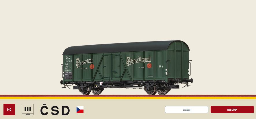 H0 KÜW L ?SD III - H0 Kühlwagen L Pilsner Urquell CSD III