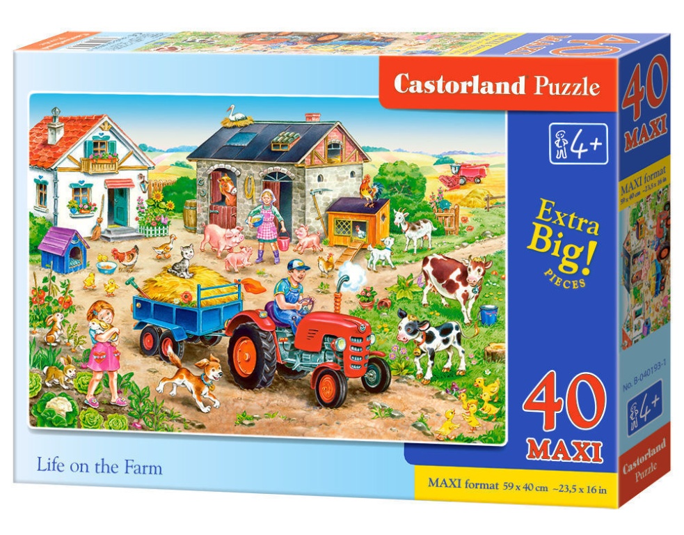 Life on the Farm, Puzzle 40 T - Castorland  Life on the Farm, Puzzle 40 Teile maxi